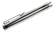 Petrified Fish PFB03 Stamp Satin D2 Carbon Fiber With White G10 PFB03WS - KNIFESTOCK