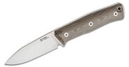 Lionsteel Fixed Blade SLEIPNER satin Green CANVAS handle, leather sheath B35 CVG - KNIFESTOCK