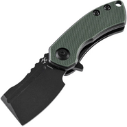 Kansept Korvid Mini Black TiCn Coated 154CM Green and Black G10 Handle T3030A1 - KNIFESTOCK