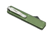Golgoth G11BS2 Vert. Couteau automatique OTF lame double tranchant avec serrations en acier D2 manch - KNIFESTOCK