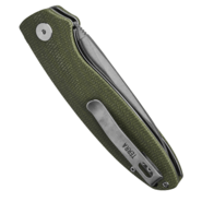 Petrified Fish PFB01 Terra Stonewashed D2 Green Micarta PFB01GRMW - KNIFESTOCK