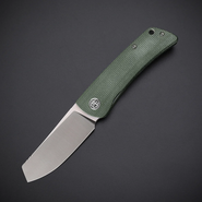 Petrified Fish PFE05 Flavorist Satin K110 Green Micarta PFE05GRMP - KNIFESTOCK