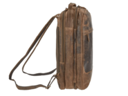 GreenBurry Rucksack Leder 34x48x16cm Overnighter Reiserucksack &quot;Vintage&quot; antikbraun - KNIFESTOCK