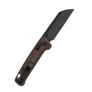 QSP Penguin Glyde KNFS Exclusive, Black Stonewash 14C28N, Brown Micarta - KNIFESTOCK