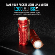 Olight Baton 3 Limited Premium Flashlight with Wireless Charging Case (Red 1200 Lumens) - KNIFESTOCK