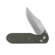 GEO Knife Ethereal Cutter SW M390 Blade Tiger Stripe Pattern Flamed Ti - KNIFESTOCK