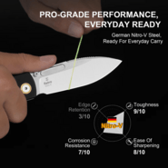 Kizer Retro | Nitro-V| G10&amp;Brass | - KNIFESTOCK