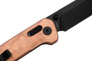 QPS Penguin Glyde 14C28N, nero, Manico: G10 con lamina di rame QS130GL-F2 - KNIFESTOCK