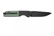 Kansept Warrior Black TiCn Coated and Stonewashed Drop Point D2 Blade Black Anodized Aluminum Bolste - KNIFESTOCK