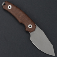 Kunwu STIFFY D. Brown Micarta, VANADIS 4 Stonewashed - KNIFESTOCK