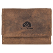 GreenBurry Vintage Leather Wallet Antique brown 9x7cm - KNIFESTOCK