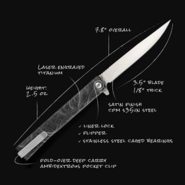 Ocaso Solstice Engraved Titanium + Satin / Topo Pattern 10ETS - KNIFESTOCK
