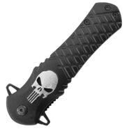 UNITED CUTLERY  BLACK LEGION SIL SKULL ASSISTED POCKET KNIFE UPSEL BV415UP - KNIFESTOCK