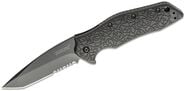 KERSHAW KURO TANTO Assisted Folding Knife, BLK/BLK Serrated K-1835TBLKST - KNIFESTOCK