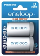 Adaptor baterii Panasonic Eneloop R6 AA la R20 2 bucăți BQ-BS1E/2E - KNIFESTOCK