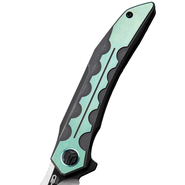 BESTECH SAMARI M390, Satin+Black, Titanium, Black+Green BT2009C - KNIFESTOCK