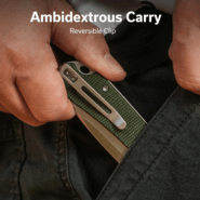 Civivi Elementum Slip Joint Green Canvas Micarta HandleSatin Finished 14C28N Blade - KNIFESTOCK