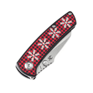 Kansept Little Main Street 154CM Plaid Red and Black G10 with Snowflake Print T2015AC - KNIFESTOCK