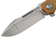 MKM CLAP Natural canvas micarta  scales - Titanium bolsters BÖHLER M390 MK LS01-NC - KNIFESTOCK