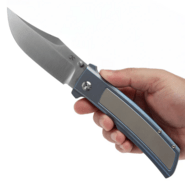 Kansept knives Bison Satin CPM S35VN Blue Anodized Titanium K1108B2 - KNIFESTOCK