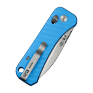 WE Blue Aluminum HandleSatin Finished CPM S35VN BladeCrossbar Lock WE23075-1 - KNIFESTOCK