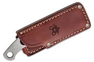 GIANT MOUSE GMF1, 4mm N690 Stonewashed / Leather Sheath GM-GMF1 - KNIFESTOCK