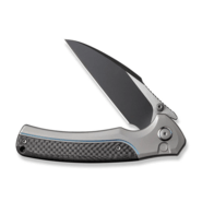 We Knife Ziffius Gray Titanium Handle With Twill Carbon Fiber Integral Spacer WE22024A-1 - KNIFESTOCK
