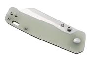 QPS Penguin V2 D2, 2-Ton-Finish Stonewash - Satin, Griff: Jade G10 QS130V2-G1 - KNIFESTOCK