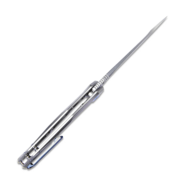 KUBEY Nova Couteau Pliant à Lame Flipper avec Verrouillage Frame Gris Manche en Titane 6AL4V KU235F - KNIFESTOCK