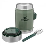 STANLEY seria CLASSIC Borcan Alimentar Cu Furculiță - Hammertone Verde 0,4L - KNIFESTOCK