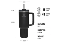 Stanley The Quencher H2.O FlowState™ Tumbler 1.18L / 40oz Black Tonal 10-10824-399 - KNIFESTOCK