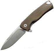 Lionsteel Solid Titanium knife, RotoBlock, M390 BRONZE  with FLIPPER ROK B - KNIFESTOCK