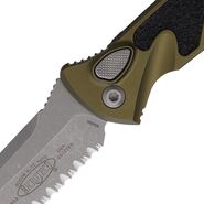 Microtech SOCOM ELITE AUTO T/E APOCALYPTIC FULL SERRATE OD GREEN 161A-12APOD - KNIFESTOCK