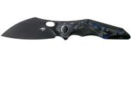 Bestech NOGARD M390, Black Stonewash, Titanium+Black blue marble carbon fiber inlay, Black stonewas - KNIFESTOCK