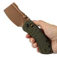 Kansept Korvid V Rose Gold Coated D2 Olive Green G10 TE2030V2 - KNIFESTOCK