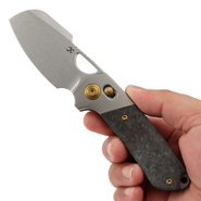 Kansept Nahual Stonewashed Magnacut,Beadblasted Ti, Shred CF K2125V2 - KNIFESTOCK