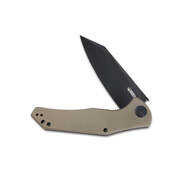 KUBEY Flash Liner Lock Flipper Folding Knife Tan G10 Handle KU158J - KNIFESTOCK
