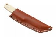 Brisa Kwaiken 90-Ivory micarta M390 Scandi Kwaiken sheath - cognac BRS-332-66149-66148 - KNIFESTOCK