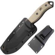 ESEE Knives Model 5 black blade, desert tan handle 5P-E survival knife with Kydex Sheath - KNIFESTOCK