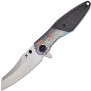 Kansept Mistaken Satin CPM 20CV, Lightning Strike Finish Titanium + Twill Carbon Fiber K1053A4 - KNIFESTOCK