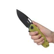 Kubey Tityus Liner Lock Flipper Folding Knife Translucent Yellow G10 Handle Ku322G - KNIFESTOCK