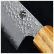 Dellinger Santoku Knife 170 mm Kanetsugu SHIUN VG-2 3 layers, japanese OAK - KNIFESTOCK