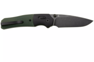 QSP Knife Vault 14C28N, black stonewashed Anodized aluminium bolsters, Green micarta QS157-B2 - KNIFESTOCK