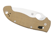 Spyderco Manix 2 XL Brown Canvas Micarta CPM CRU-WEAR Reveal 14 C95MPCW2 - KNIFESTOCK