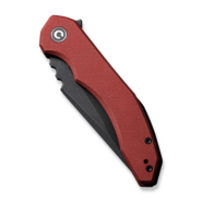 Civivi Bluetick Burgundy G10 HandleBlack Stonewashed 14C28N BladeNested Liner Lock C23050-2 - KNIFESTOCK