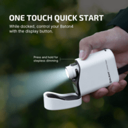 Olight Baton 4 Premium Edition Flashlight with Wireless Charging Case (White, 1300 Lumens) - KNIFESTOCK
