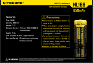 Nitecore RCR123A Li-ionbattery (NL166) - KNIFESTOCK