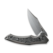 We Knife Orpheus Gray Titanium Integral Handle With Aluminum Foil Carbon Fiber Inlay WE23009-2 - KNIFESTOCK
