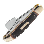 Schrade Old Timer Folder cu lamă Clip Point, topor și pânze de ferăstrău cu teacă din poliester. Oțe - KNIFESTOCK