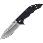 Real Steel E77 černý, satén 5112 - KNIFESTOCK
